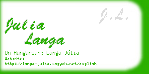 julia langa business card