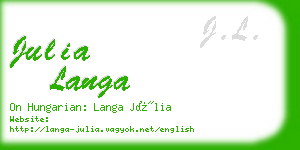 julia langa business card